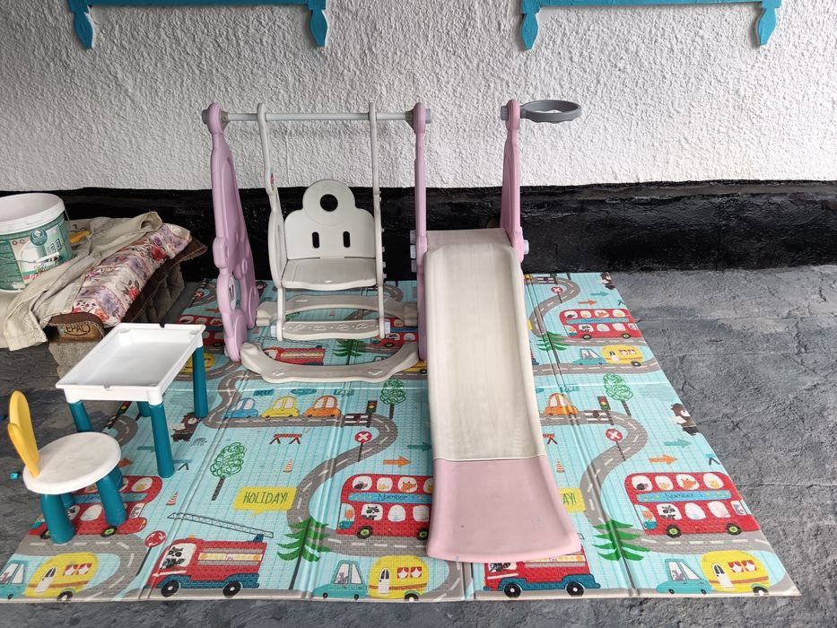 Горка качеля + машина