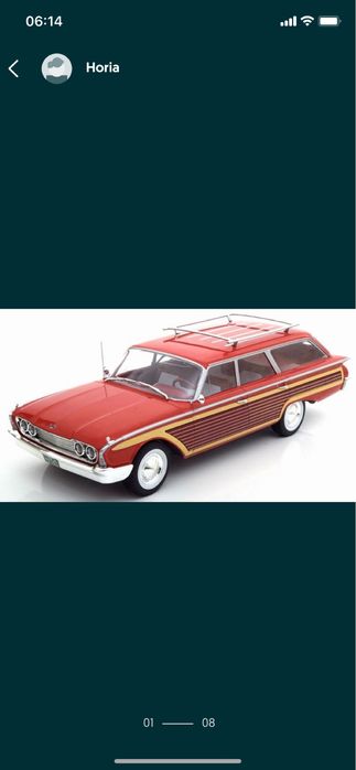 MODEL CAR GROUP Ford Country Squire rosu macheta de colectie scar 1:18