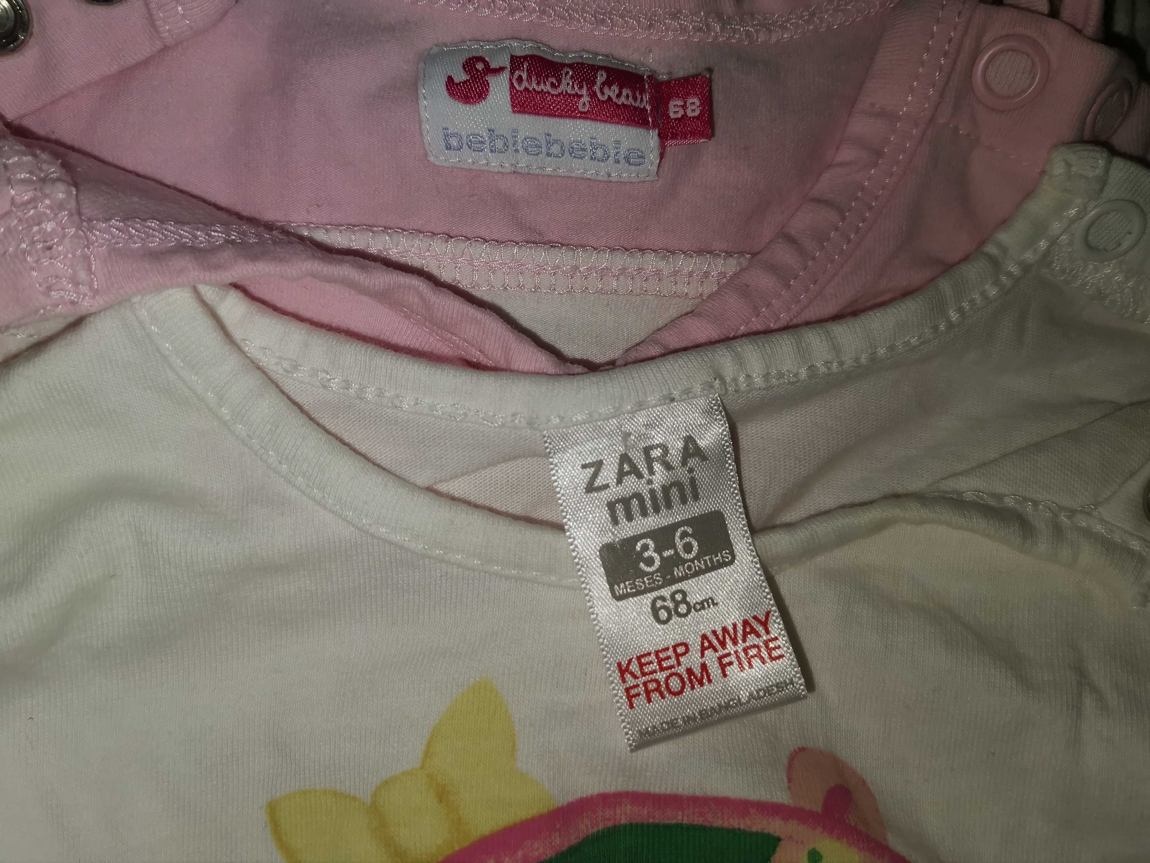Lot 68 - haine copii: tricou + body + set, marime 68