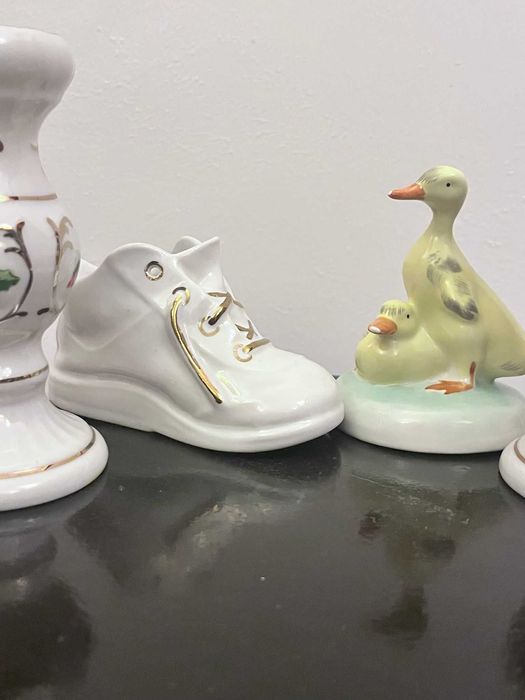 Set 4 bibelouri portelan Aquincum Budapesta marcat bibelou ieftin