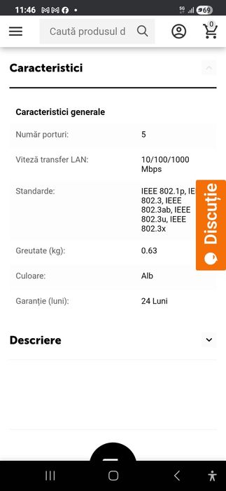 Switch D-LINK DGS- 1005D