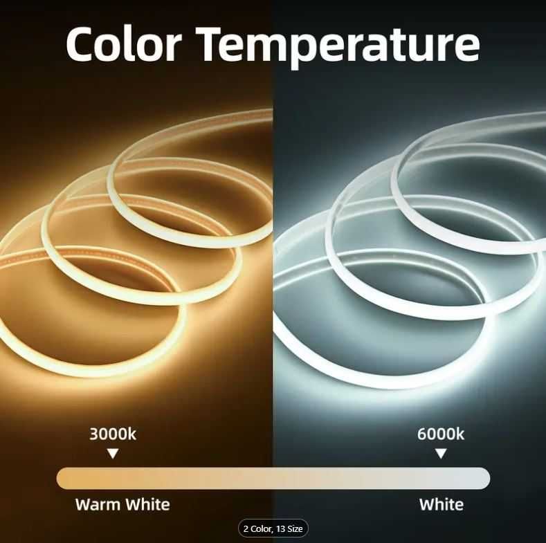 Водоустойчива IP65 LED лента с кабел и ключ директно към 220V - 10 м.
