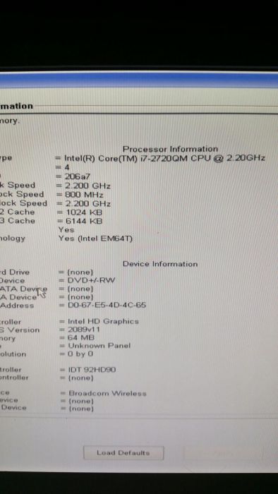 placa de baza Dell Latitude E5520 15,6" sandy bridge suporta i3,i5,i7