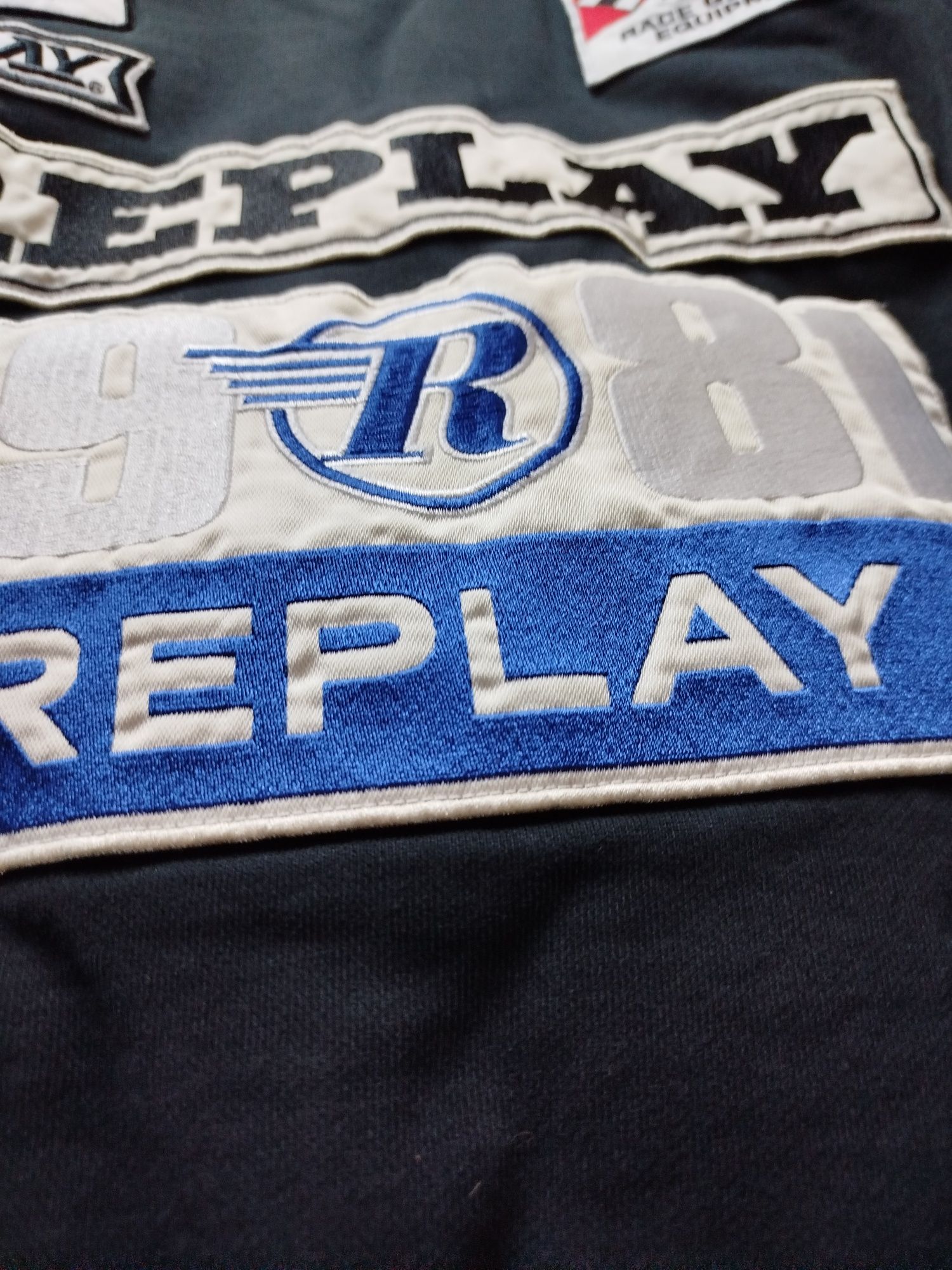 УНИКАЛЕН суичър REPLAY S нов мъжки блуза черен реплей премиум