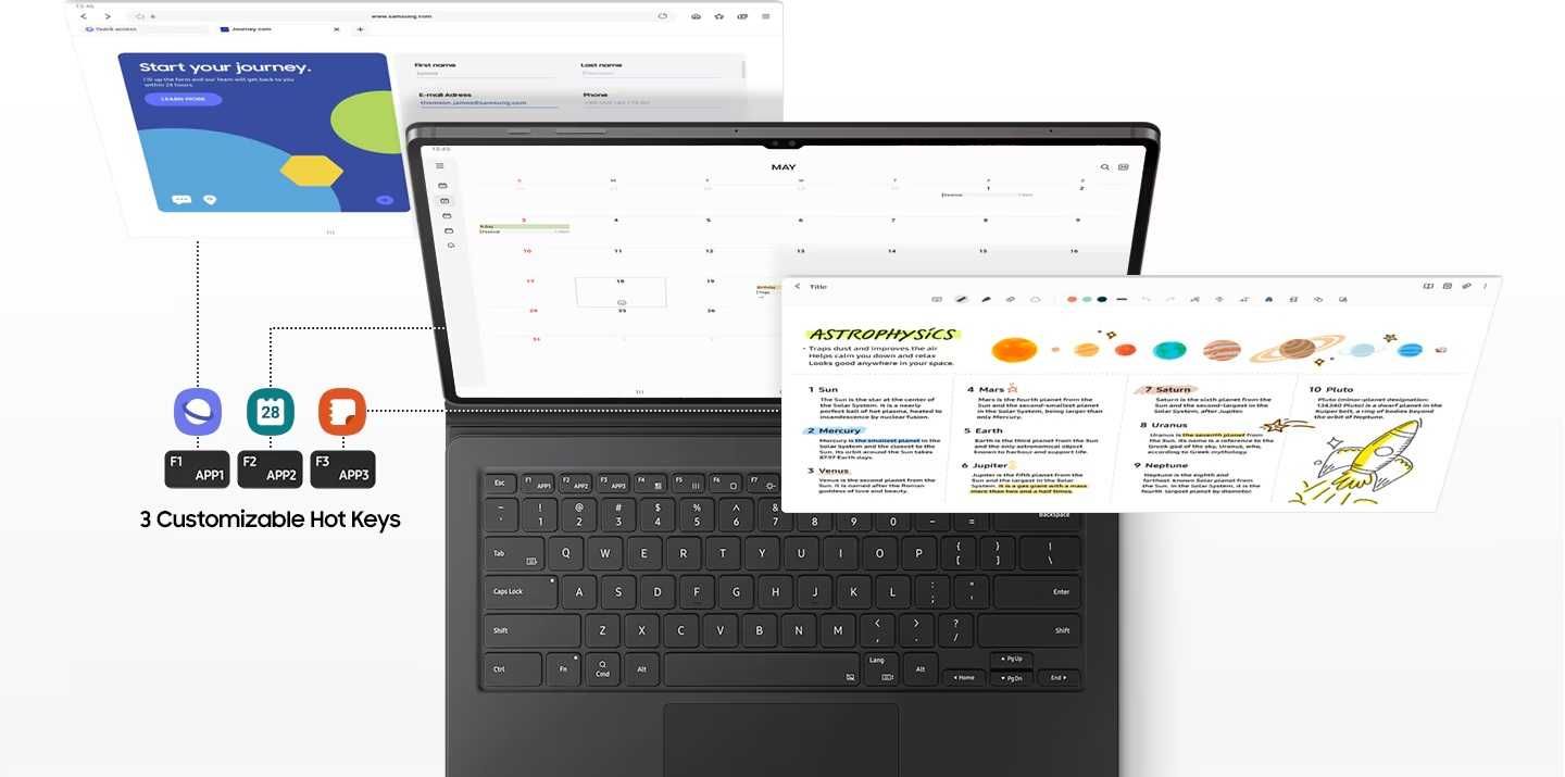 Чехол-клавиатура Galaxy Tab S8+ / S7+ Book Cover Keyboard