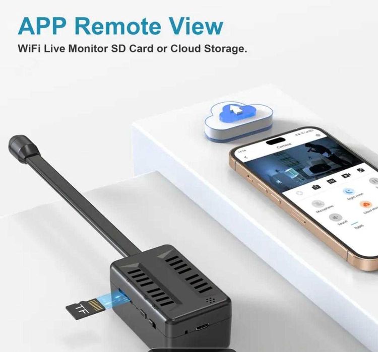 Скрита Wi-Fi камера с USB накрайник, видеонаблюдение, шпионска камера