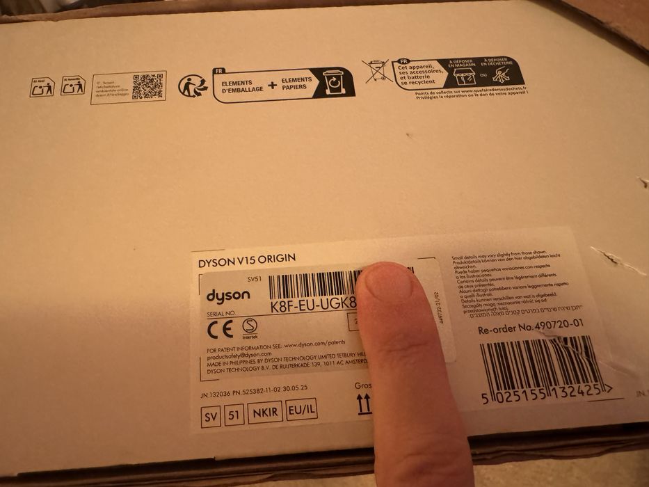 Aspirator vertical Dyson V15 Origin Sigilat Garantie 2 ani - original