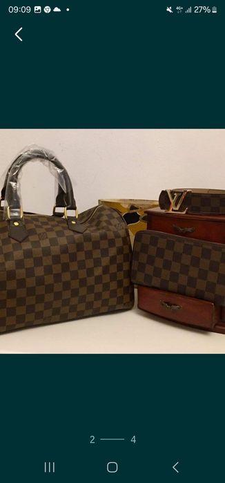 Set geanta  Speedy Medium 35cm L+portofel +curea,saculet, etichetă