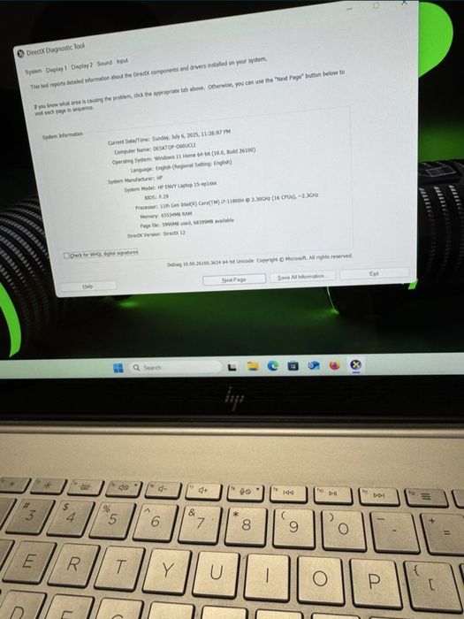 Laptop HP ENVY RTX3060 OLED TouchScreen i7-11800H 64GB RAM WorkStation