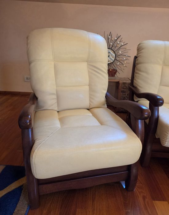 Set canapea extensibila si fotolii Roma, lemn masiv - ca nou
