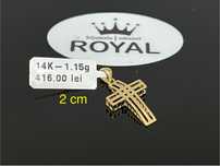 Bijuteria Royal CB : Pandant cruce aur 14k 1,15 grame