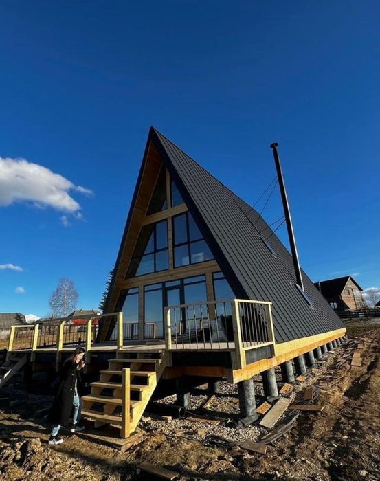 Cabane A-frem din lemn tratat