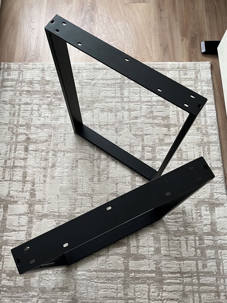 Set 2 picioare masa stil scandinav, vopsite in camp electrostatic