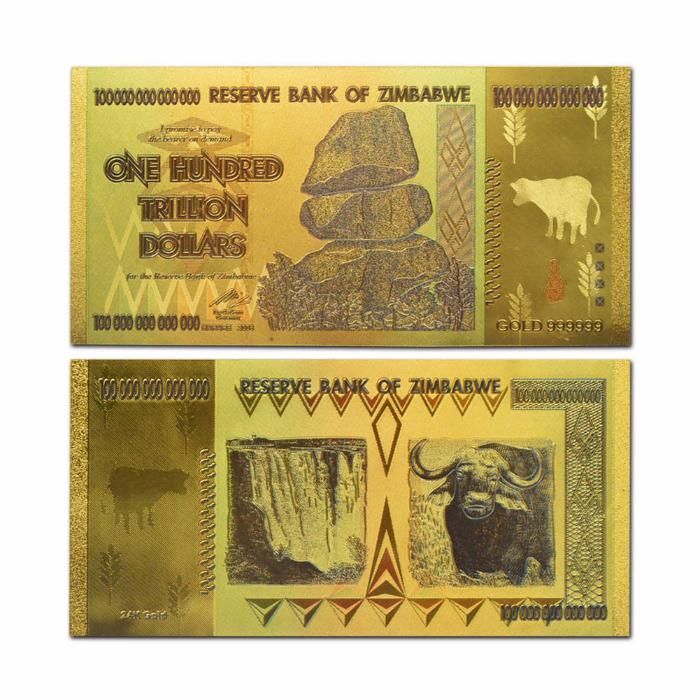Банкнота Зимбабве - сто  трилиона долара