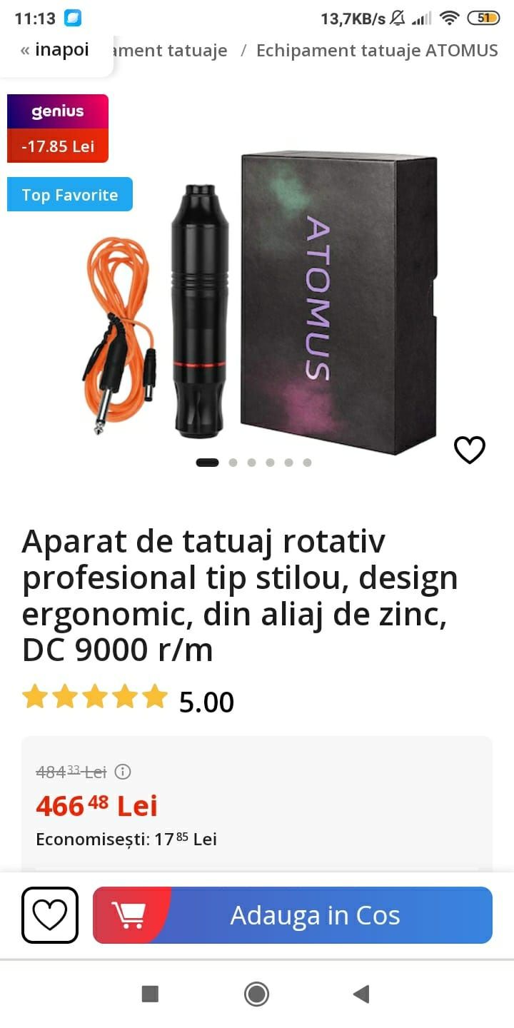 Aparat de tatuat