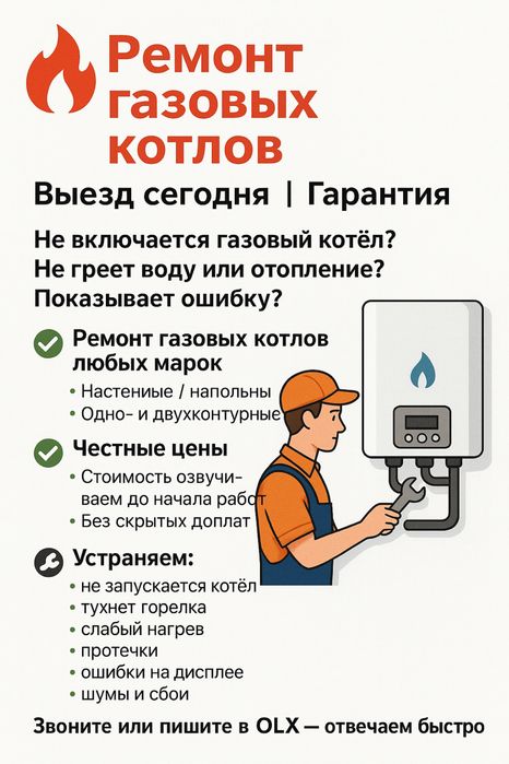 Ремонт газовых котлов