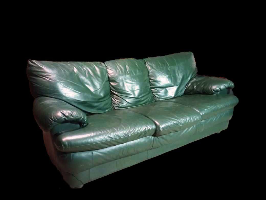 Canapea Natuzzi din piele cu fotoliu