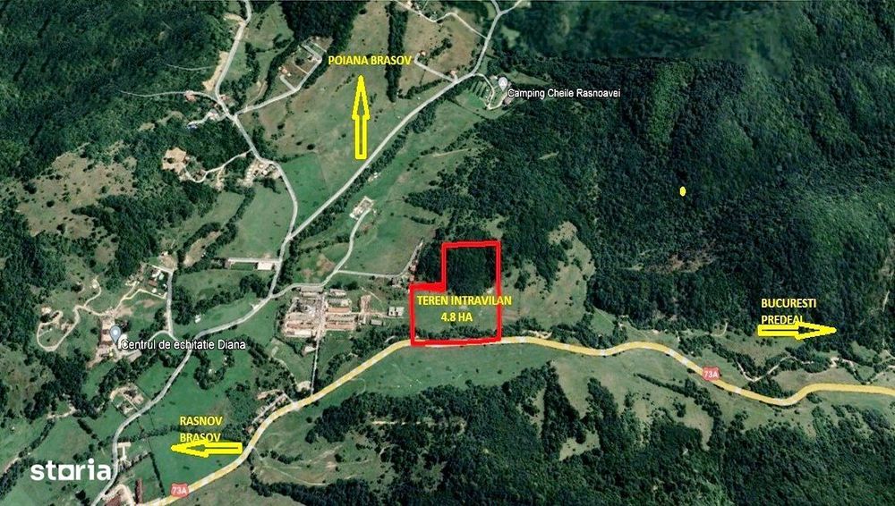 Teren superb intravilan cu PUZ  zona Rasnov Cheile Rasnoavei
