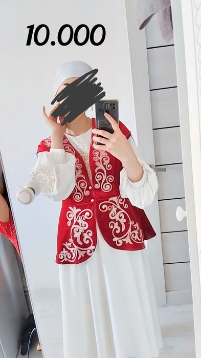 Қазақша көйлек камзол мен