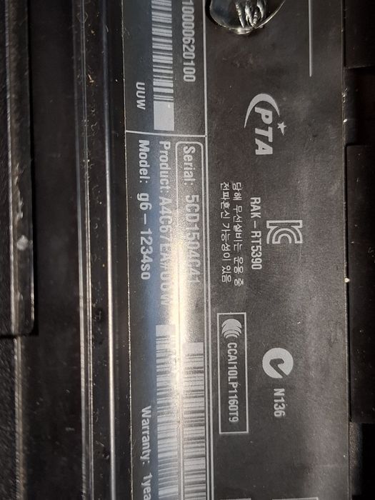 Dezmembrez laptop hp pavilion g6-1234so