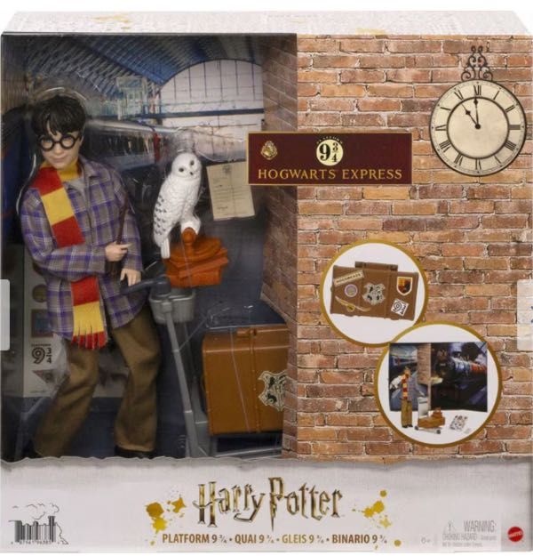 Set de joaca Harry Potter si peronul 9 si 3/4 cu accesorii, 30 cm