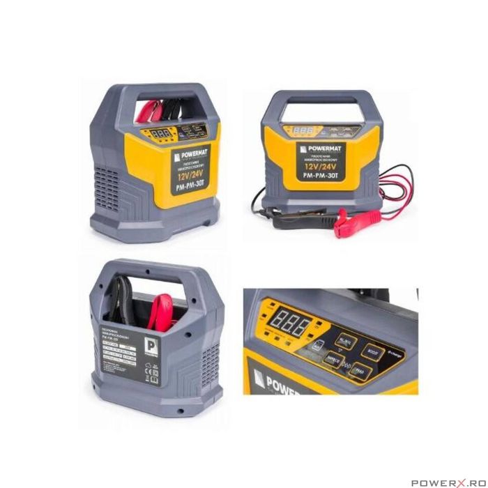 Redresor auto cu microprocesor, 6V-12V 30T, Powermat