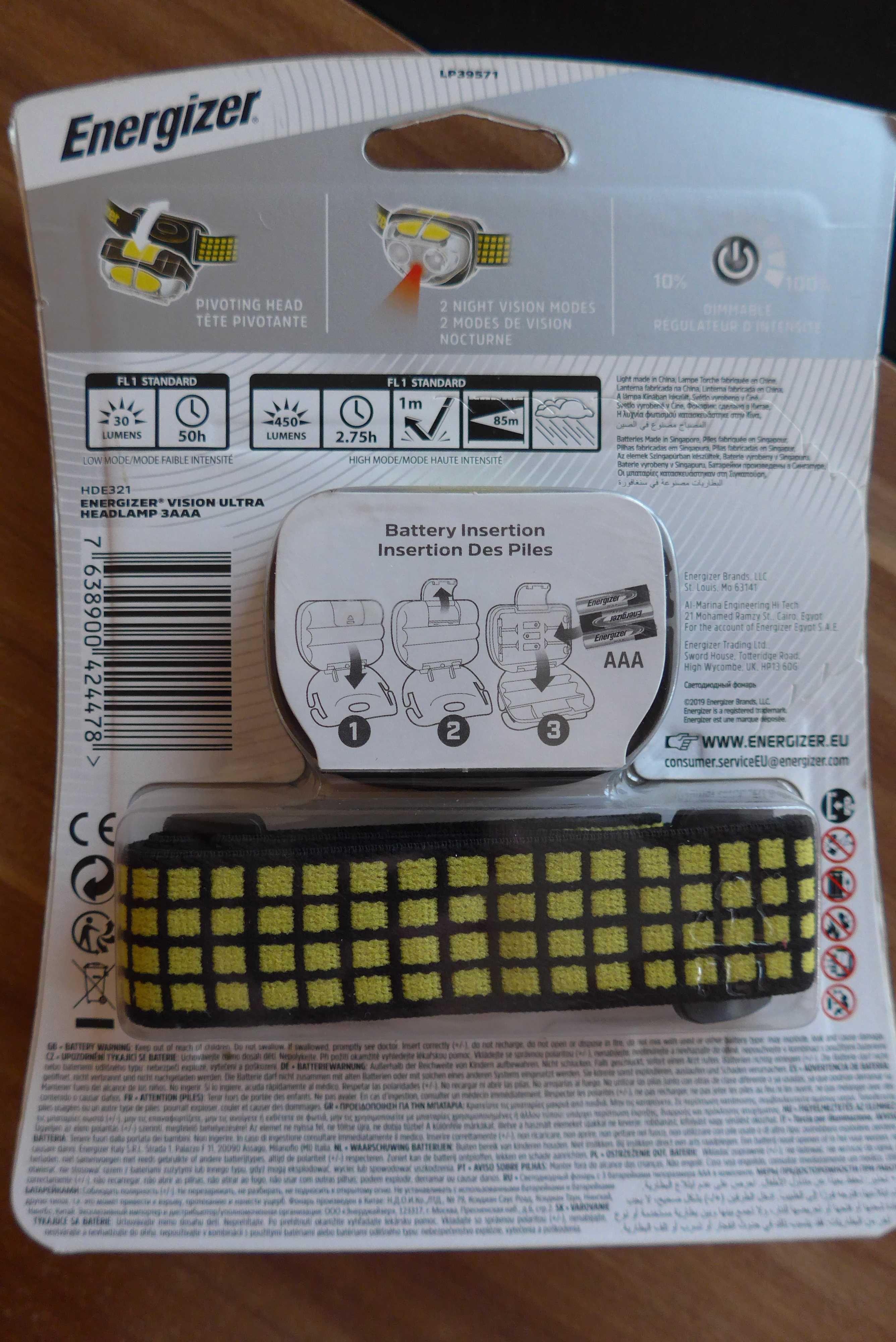 Нов челник ENERGIZER 450 лумена