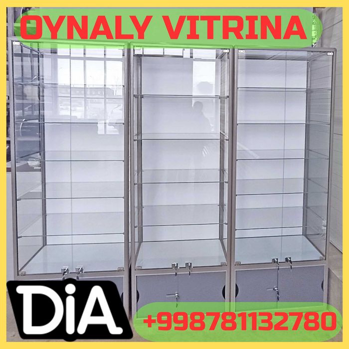 Oynaly vitrina, Акция, прилавки, savdo vitrinalar stellajlar