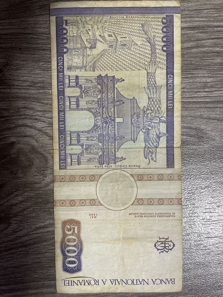 Vand Bancnota de 5000 lei cu Avram Iancu din 1993
