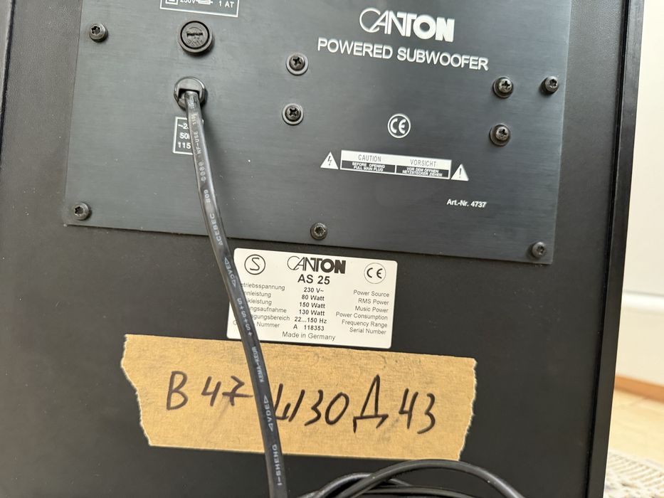 Canton AS25 Subwoofer 10” Активен