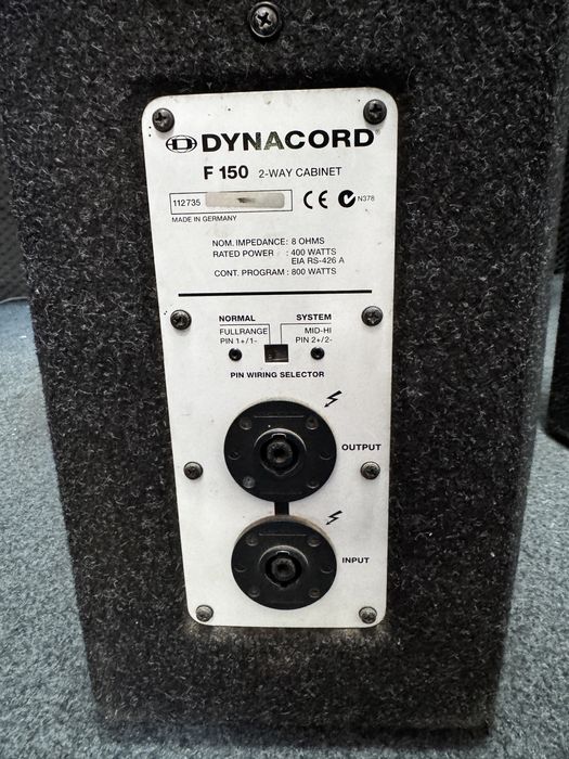 Vand boxe Dynacord F150 si RCF TT25