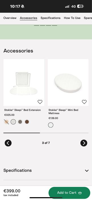 Patut Stokke Sleepi Mini (cu accesorii complete)