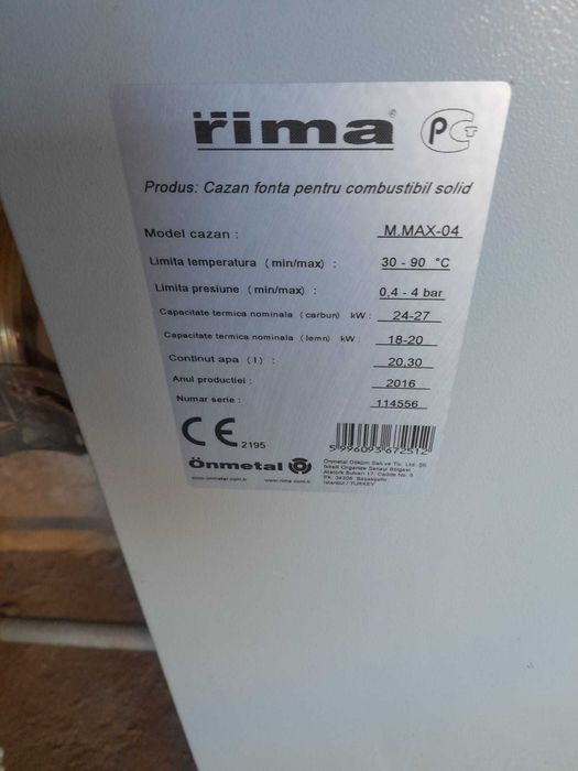 Centrala pe cocs, boiler si vas de expansiune