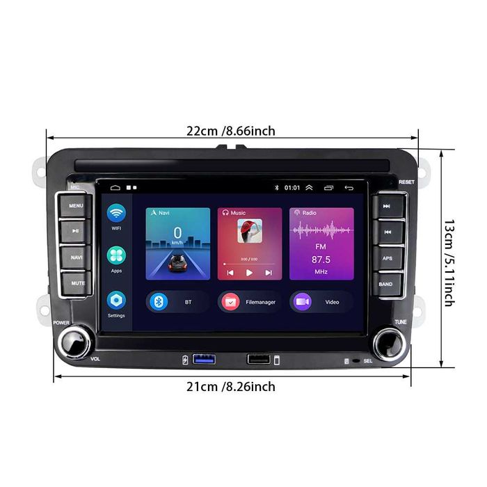 Navigatie Dedicata, 7Inch, 4GB RAM, VW/Skoda/Seat/Passat/Golf, Carplay