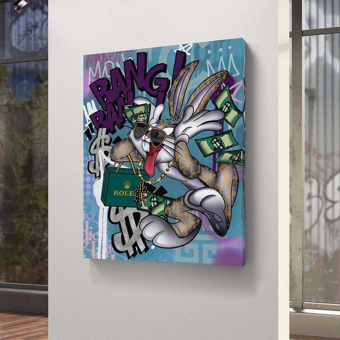 Картина денежный заяц 1мх1.5м