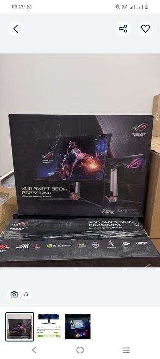 Продам мониторы для компьютерного клуба  Asus rok 360hz