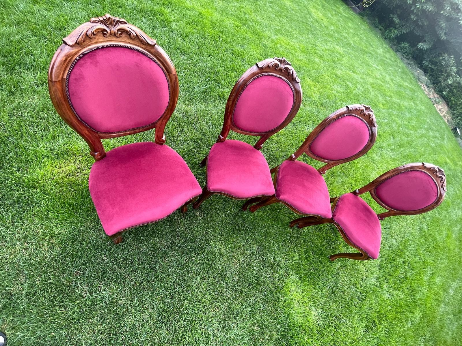 Scaune Biedermeier Originale Lemn Masiv Proaspăt Reconditionate