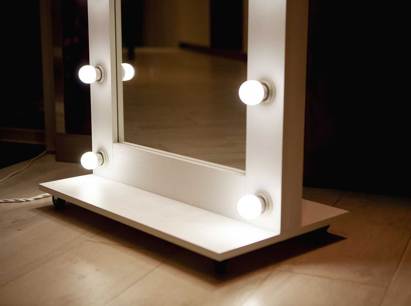 Гримёрное зеркало, Айна, большое, с подсветкой, настенное, напольное