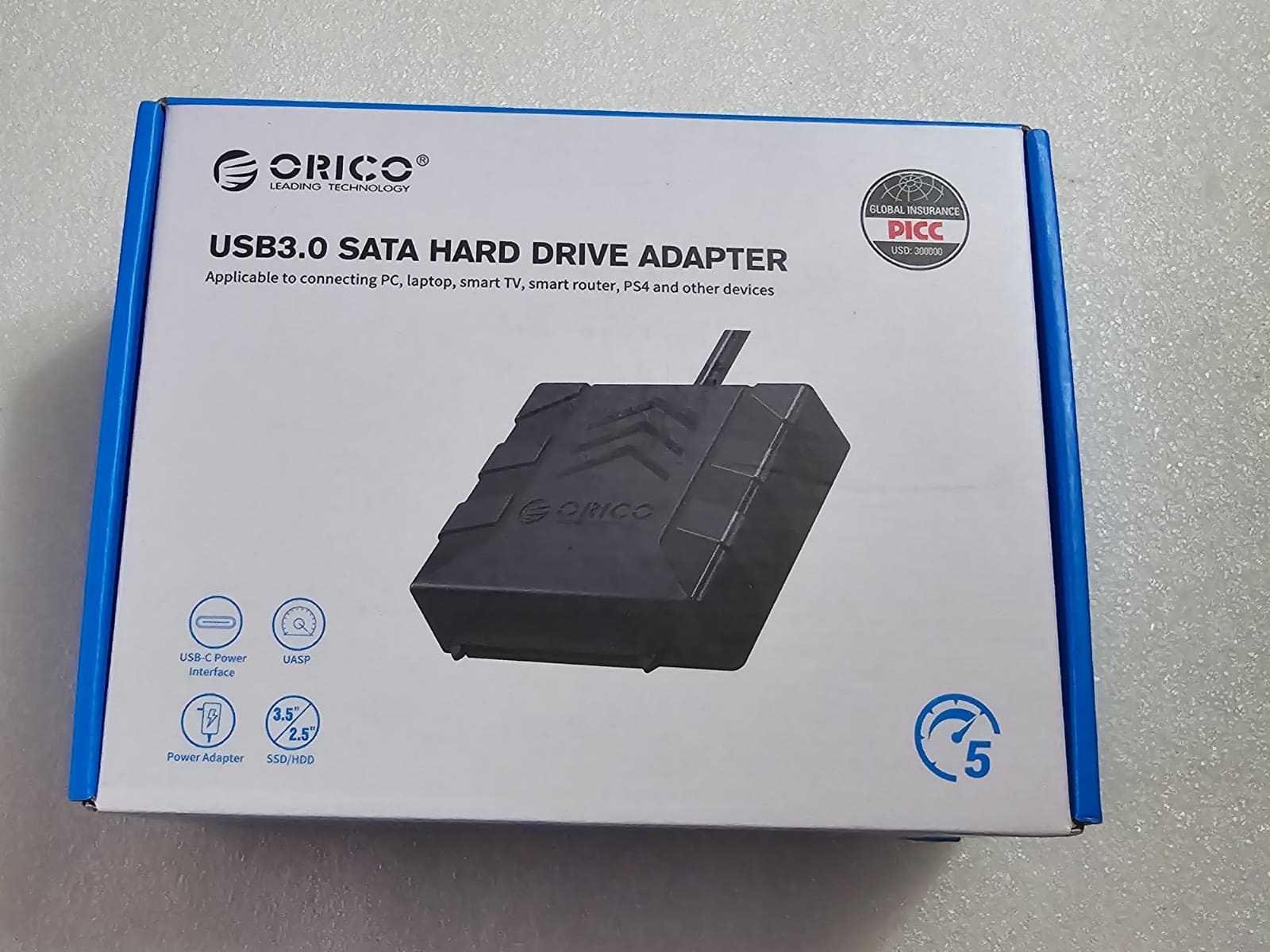 Adaptor HDD Orico UTS1-3AD USB 3.0 2.5”/3.5, negru - poze reale