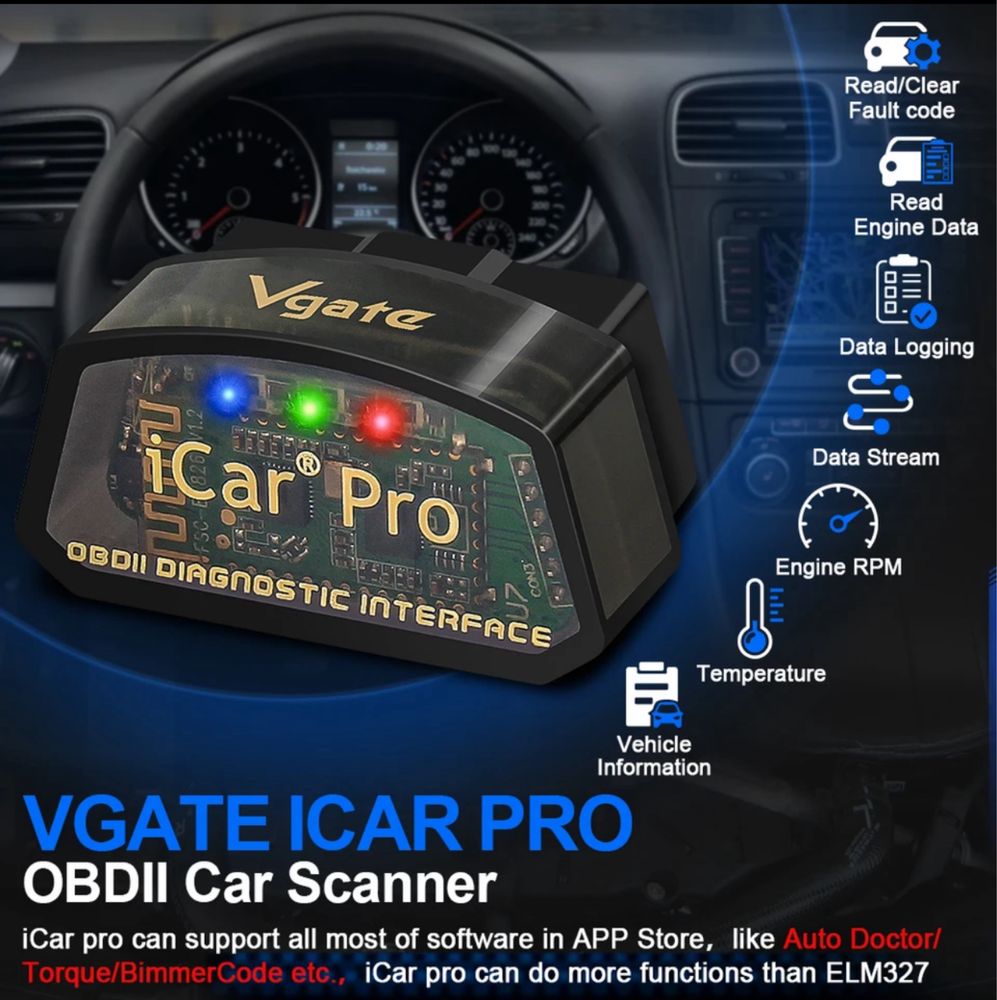 Tester/Diagnoza auto VAG DPF cu Icar Pro bluetooth V4.0