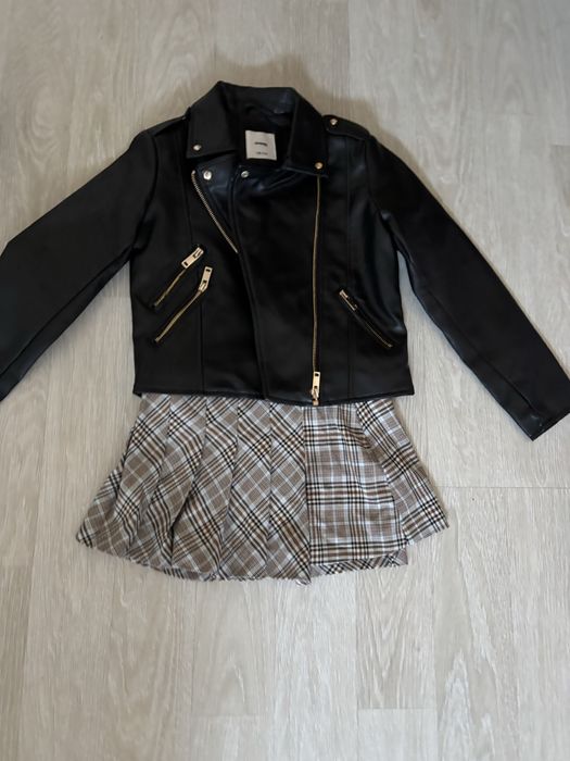 Кожено яке и пола Зара