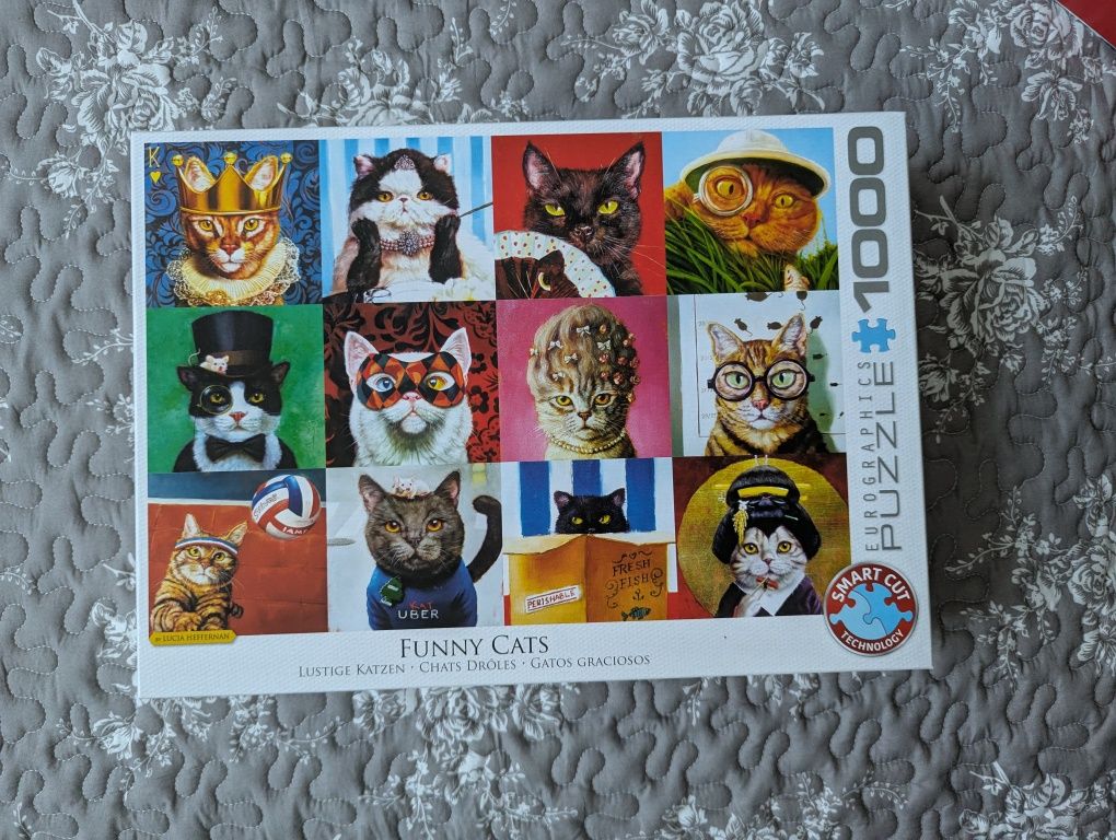 Пъзел 1000 части с котки/кучета