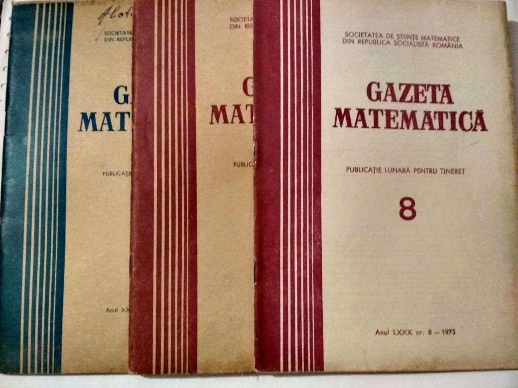 Gazeta matematica 3 numere 1971/ 1972/ 1975