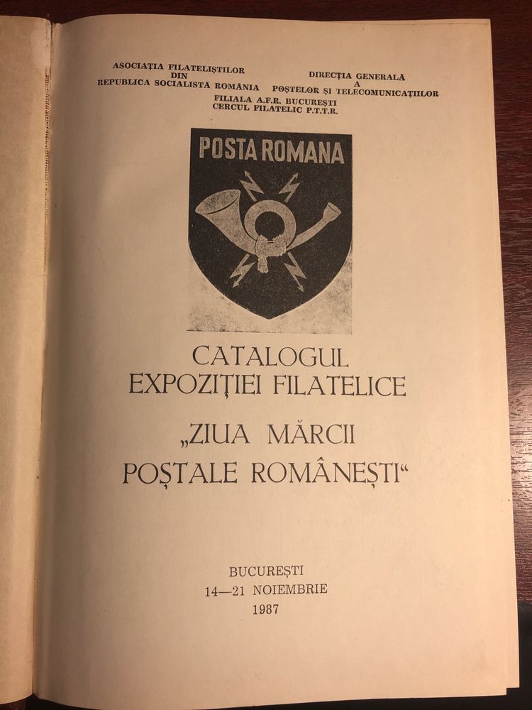 Catalogul expozitiei filatelice ziua marcii romanesti 1987