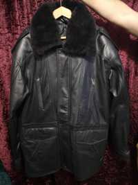 XL 54р. Мъжко кожено яке / шуба / палто / манто шлифер естествена кожа