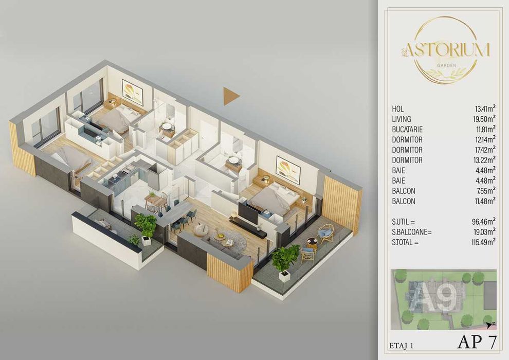 Apartament 4 Camere Finalizat în Ansamblu Rezidențial Mutare Imediata