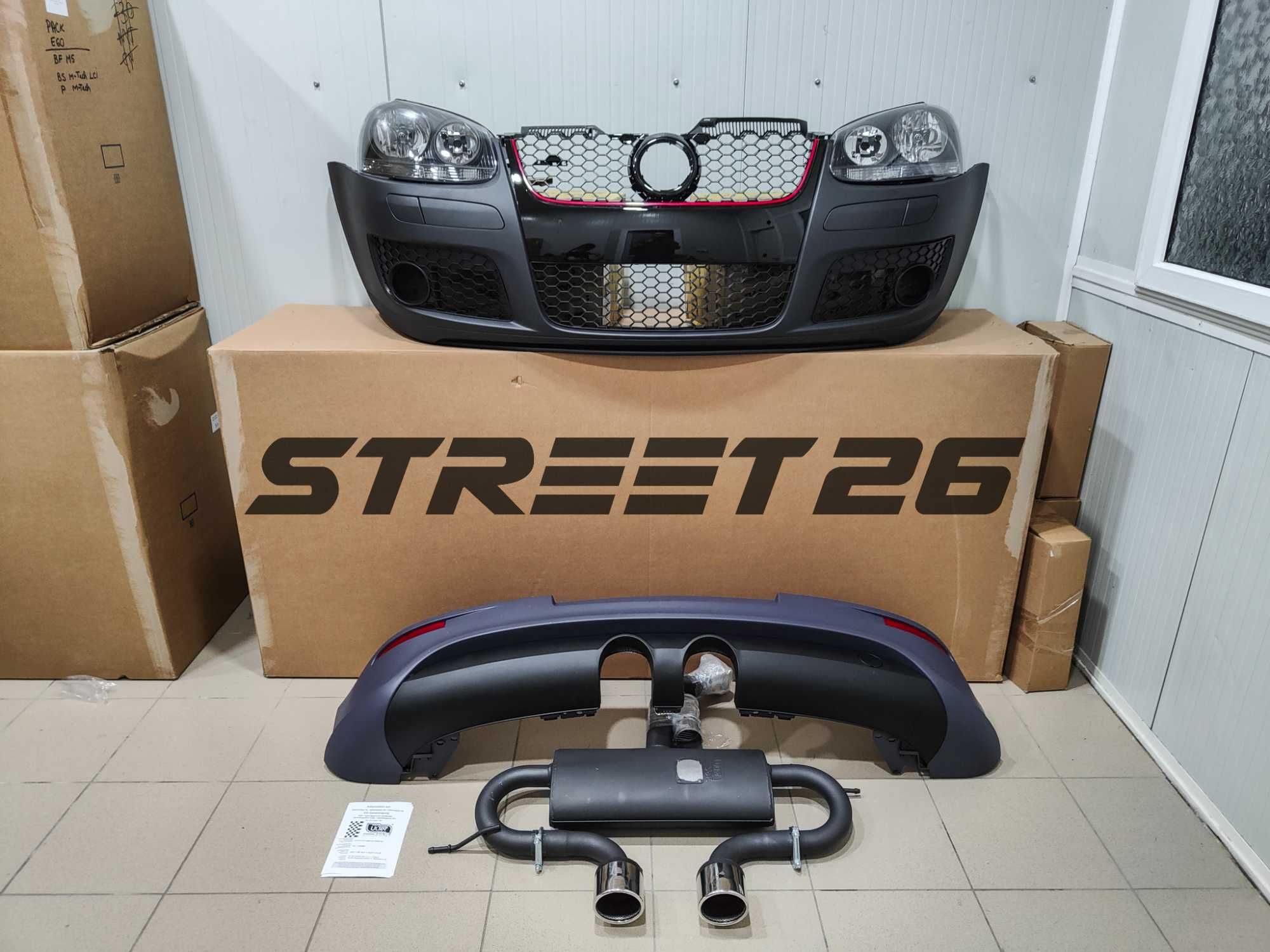 Kit Pachet GTI R32 Golf 5 Bara Fata Spate Faruri Evacuare (2003-2007)