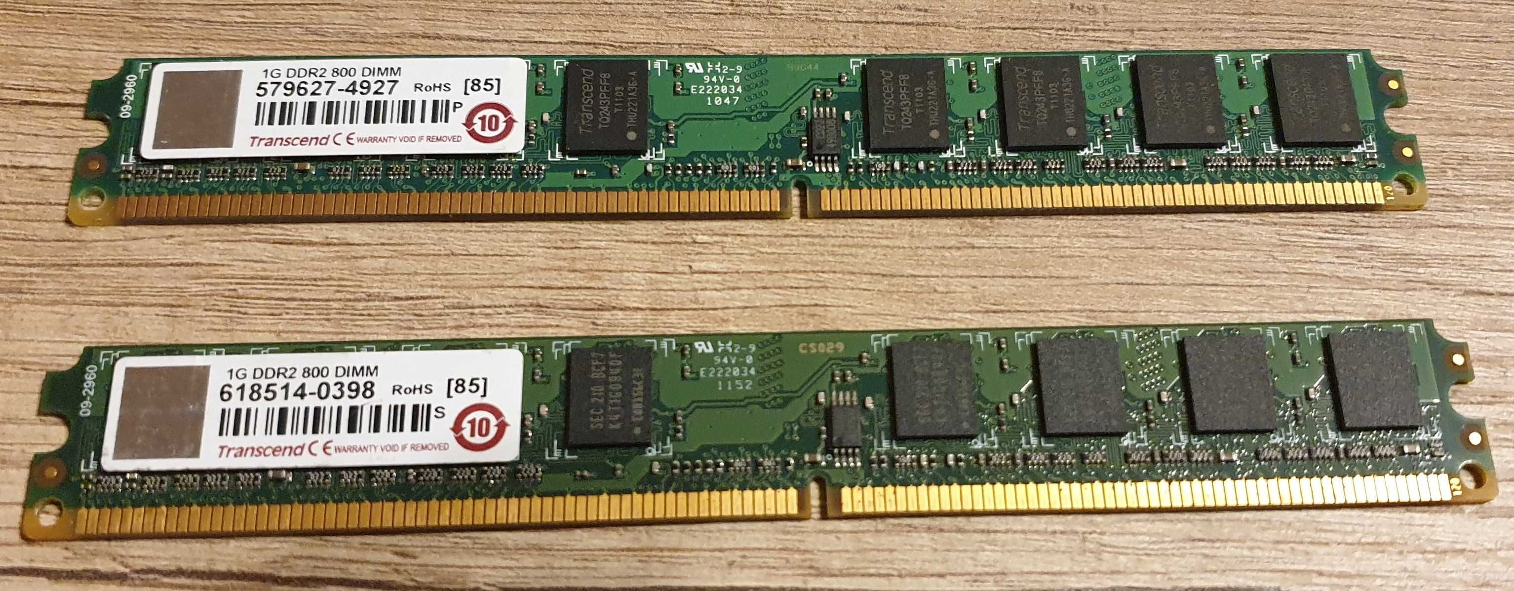 Рам памет 2х1 GB, DDR2, 800 MHz, Transcend