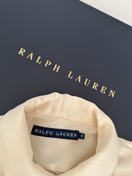 Cămașă Ralph Lauren din mătase naturală mărime S crem