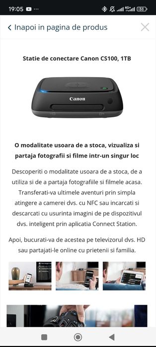 Statie conectare stocare canon cs100 1tb